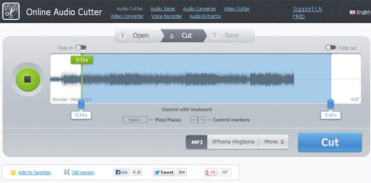 Phần mềm cắt MP3 trực tuyến