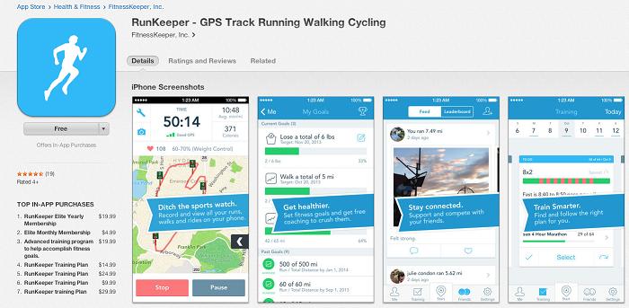 Runkeeper là ứng dụng hỗ trợ đắc lực cho người chạy