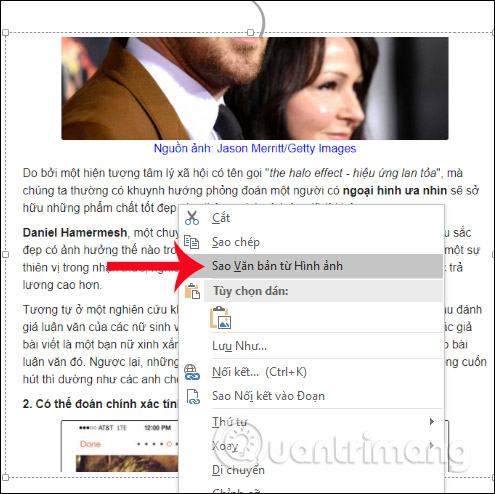 Sao chép văn bản từ hình ảnh