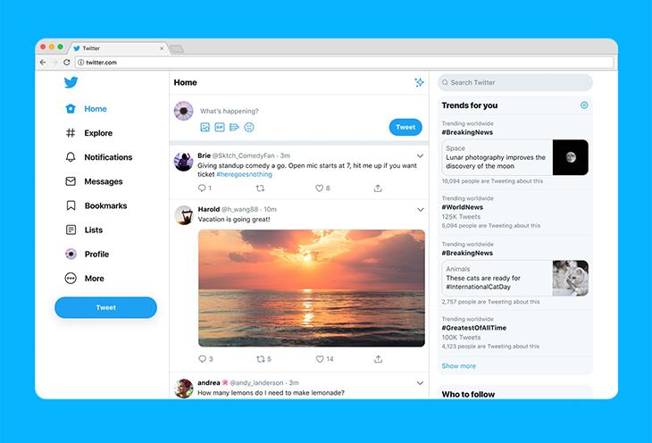 Các chức năng trên Twitter