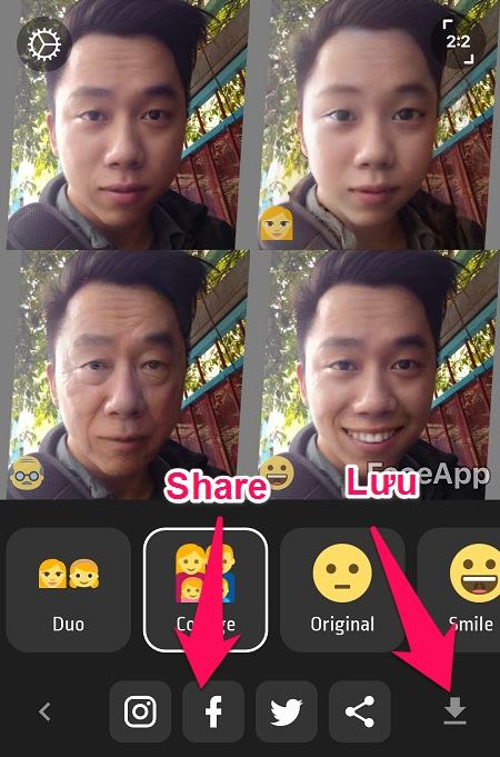 Ứng dụng chỉnh sửa khuôn mặt, từ trẻ đến già, nam thành nữ