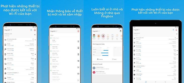 Sử dụng ứng dụng Fing trên điện thoại thông minh