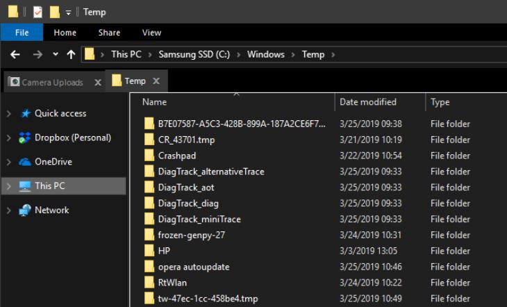 Xóa các thư mục tạm thời trong Windows