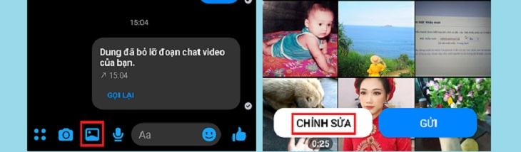 Nhấp vào biểu tượng hình ảnh và chọn Chỉnh sửa