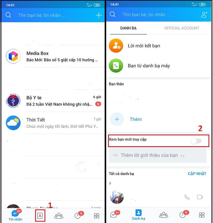 Tắt trạng thái 