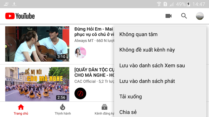 Tải xuống video YouTube