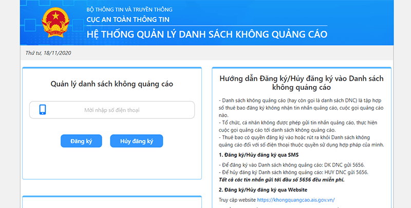 Bước 1: Truy cập trang web chính thức của Cục An toàn thông tin