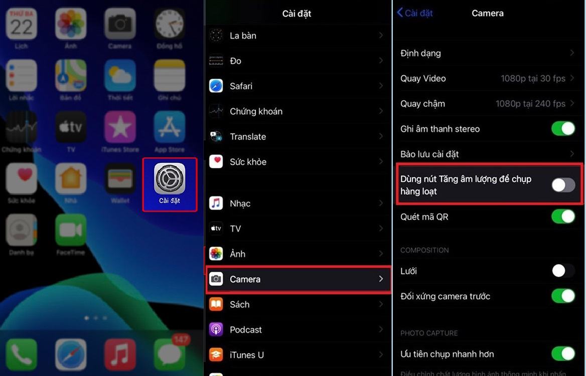 Ghi âm bằng nút điều chỉnh âm lượng