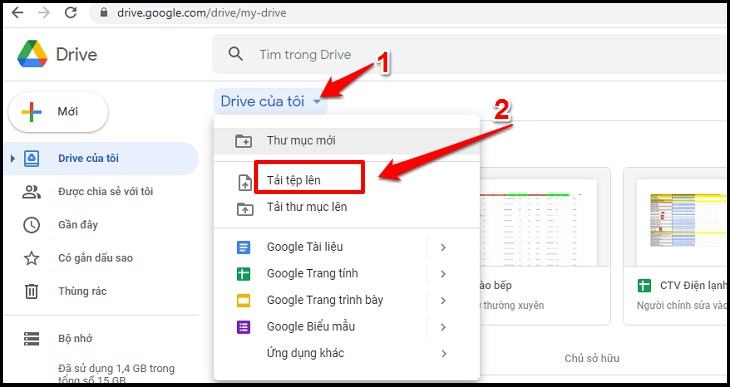 Nhấp vào nút Tải tệp lên để chọn hình ảnh văn bản cần chuyển đổi.