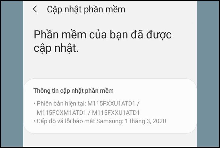Cập nhật phần mềm trên điện thoại Samsung thường xuyên