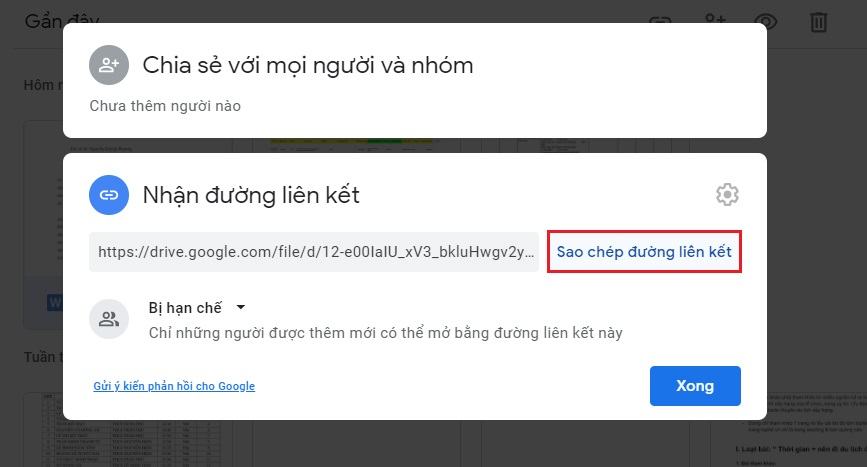 Bước 4: sao chép liên kết