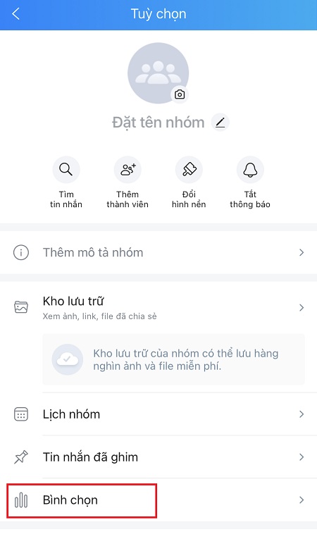 Bấm vào Bỏ phiếu