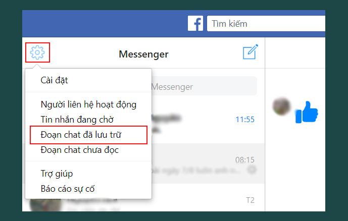 Lấy các tin nhắn đã xóa trong Messenger từ Messenger.com
