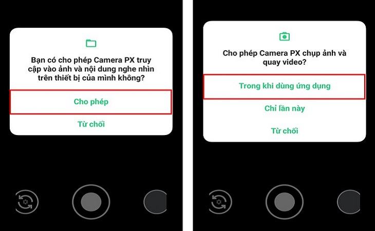 Bạn mở ứng dụng và cấp quyền truy cập vào ứng dụng Google Máy ảnh v8.1.