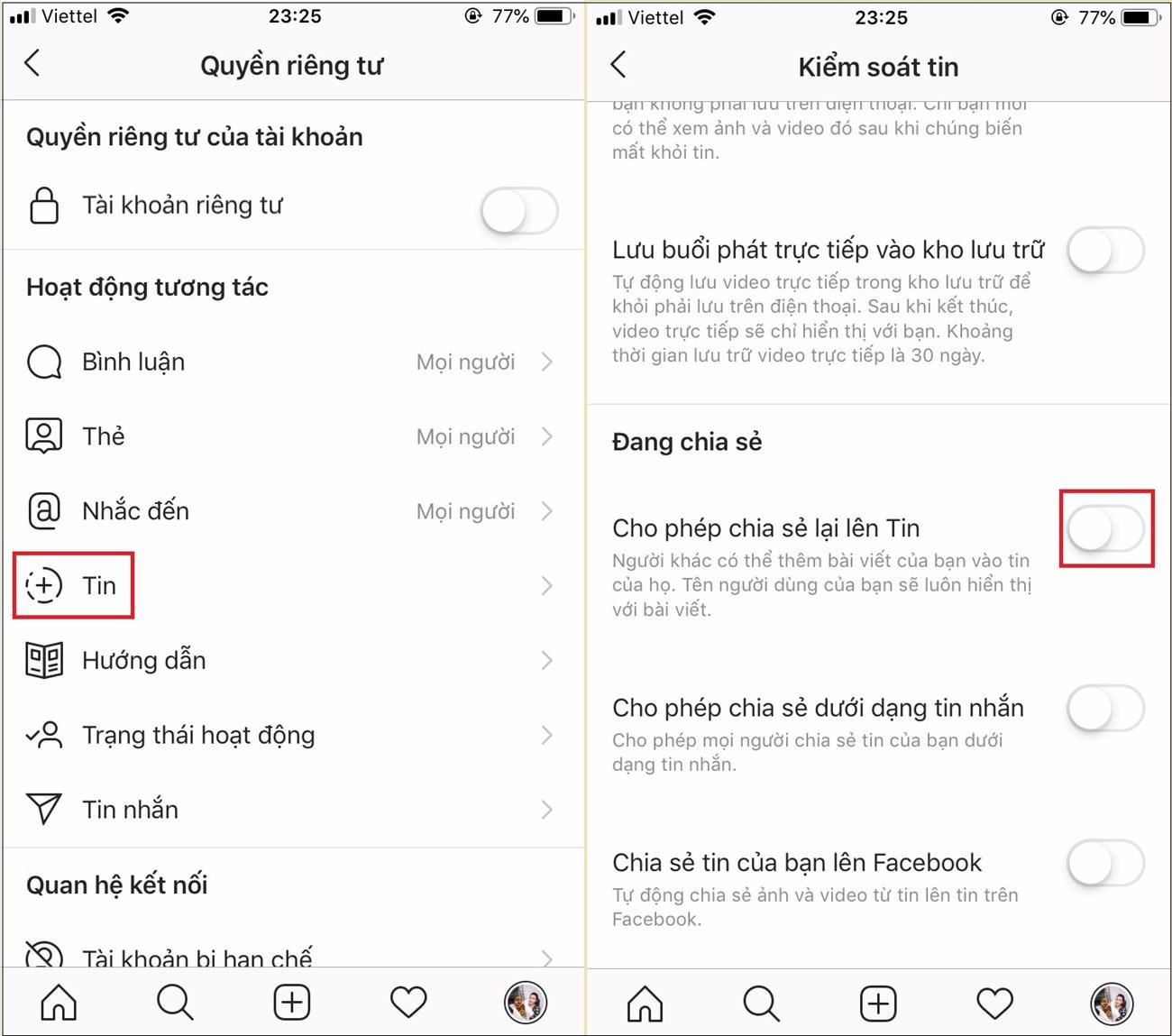 Sau đó bấm vào 