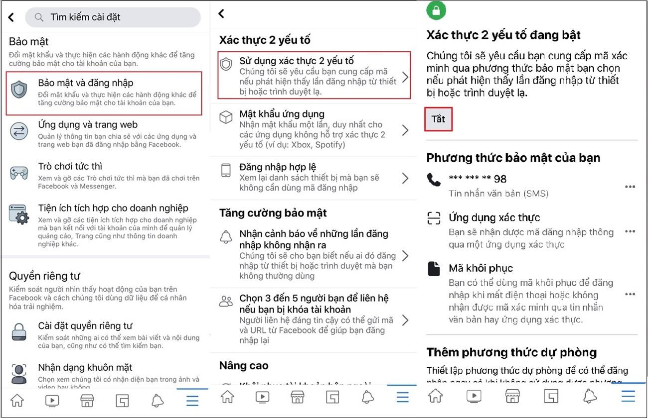 Cách sao lưu 2 lớp Facebook qua điện thoại