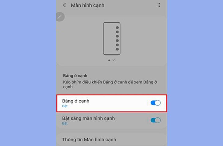 Di chuyển thanh trượt được kích hoạt trong vùng màu xanh lá cây bên cạnh để kích hoạt thanh trượt (chuyển sang màu xanh lục)