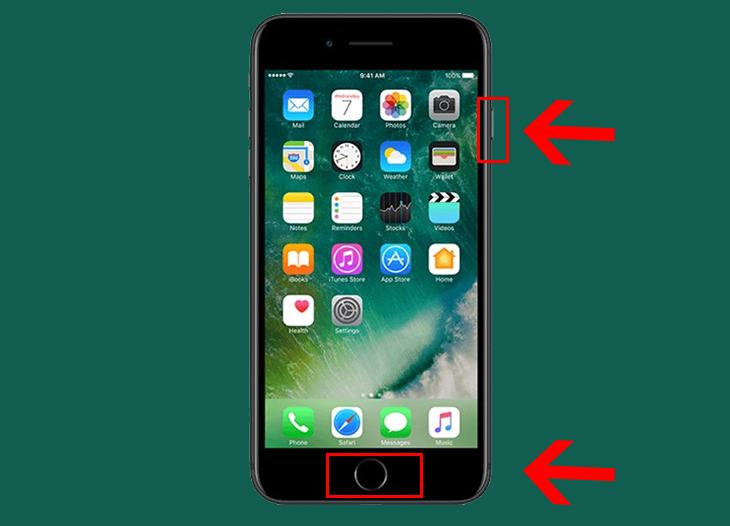 Cách chụp màn hình iPhone bằng nút cứng trên iPhone 6 đến iPhone 8 Plus