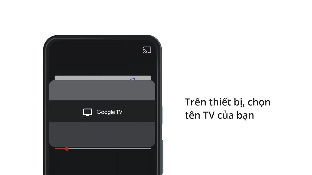     Trên thiết bị, chọn tên TV của bạn