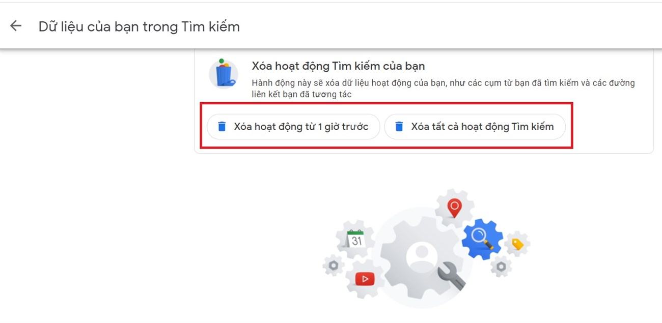 Xóa hoạt động trong tài khoản Google Xóa hoạt động trong tài khoản Google
