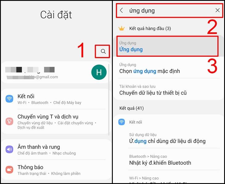 Đi tới Cài đặt và chọn Ứng dụng