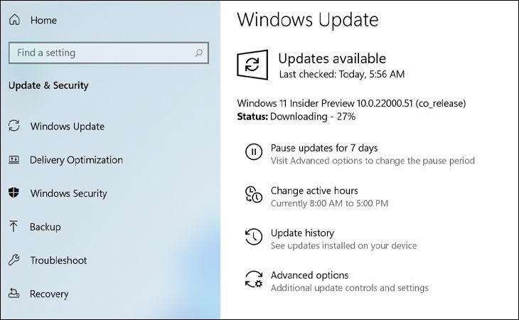 Khởi động lại máy tính của bạn để các thay đổi có hiệu lực, sau đó quay lại Windows Update và chọn Kiểm tra bản cập nhật