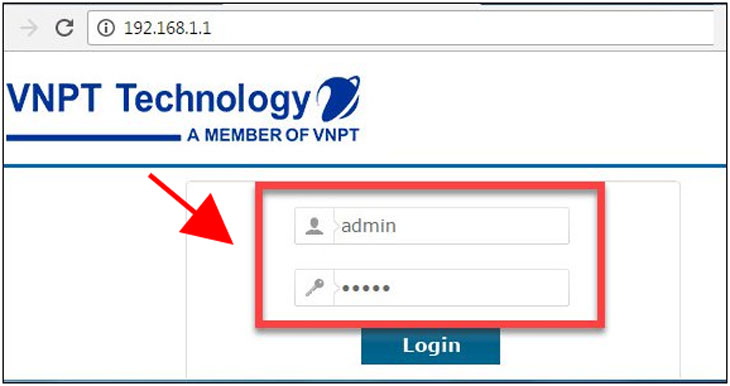 Nhập tên người dùng và mật khẩu để đăng nhập