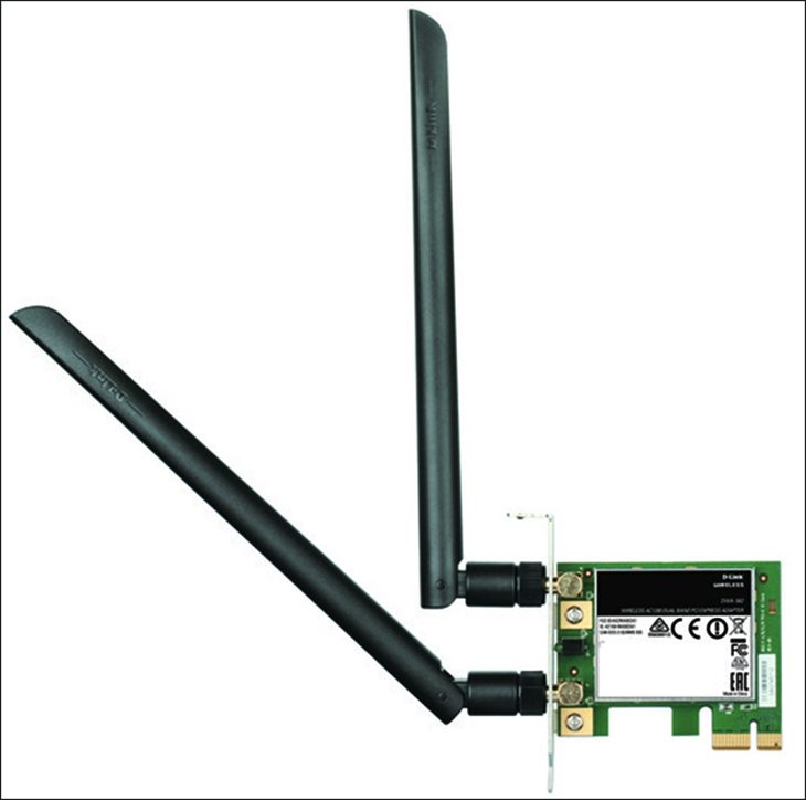 Dlink DWA 582. Thẻ PCI WLAN băng tần kép