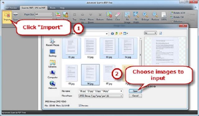 Phần mềm Advanced Scan to PDF Free