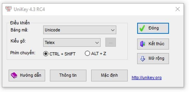 Phần mềm gõ tiếng Việt - Unikey