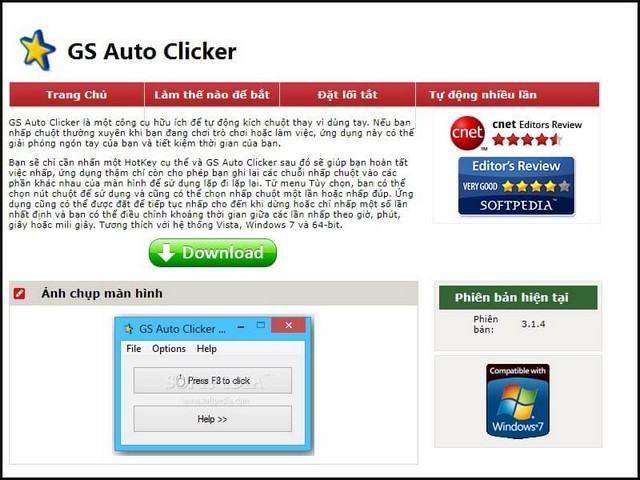 Phần mềm GS Auto Clicker