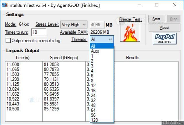 Phần mềm IntelBurn Test