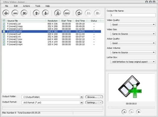 Phần mềm Ultra Video Joiner