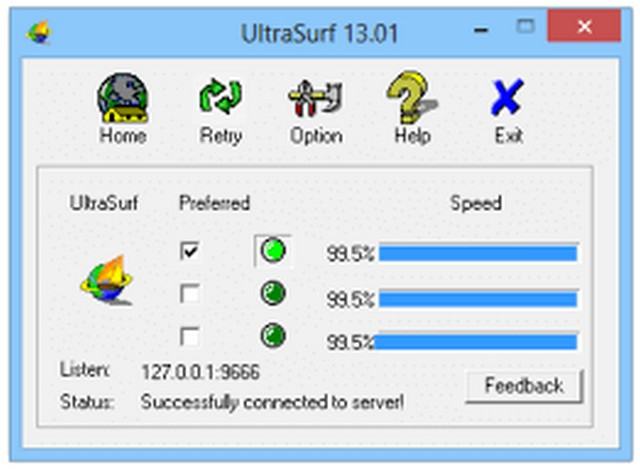 Phần mềm Ultrasurf