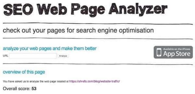 SEO Web Page Analyzer