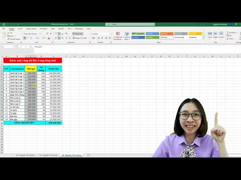 Mẹo khóa một vùng dữ liệu trong Excel | Nguyễn Thị Hường mới 2023